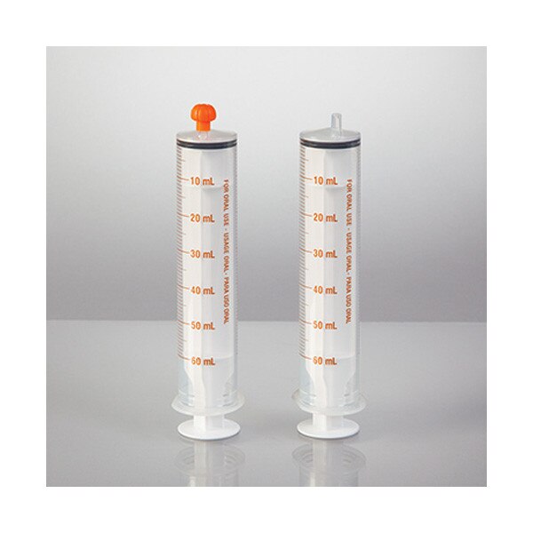 60mL Oral Syringe With Tip Caps MedStat